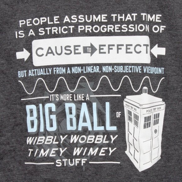 Dr Who Ripple Junction Women's Graphic Crew Neck T Shirt Dark Gray Medium - Picture 5 of 6